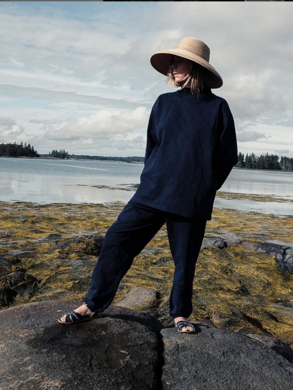 EUC Rudy Jude Gardener's Top, XXL, indigo
